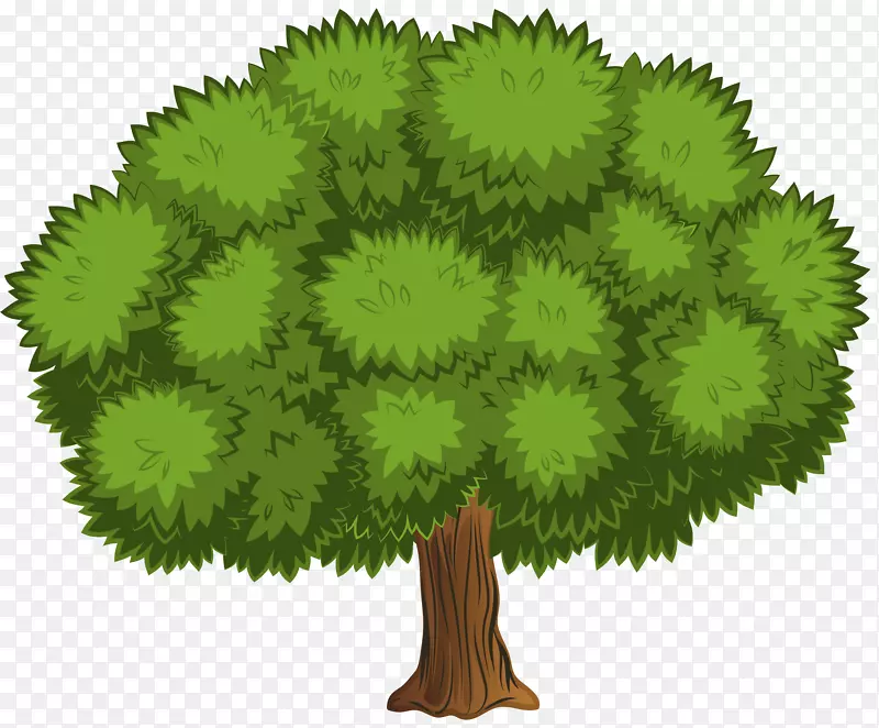 灌木丛剪贴画-大树PNG剪贴画图像