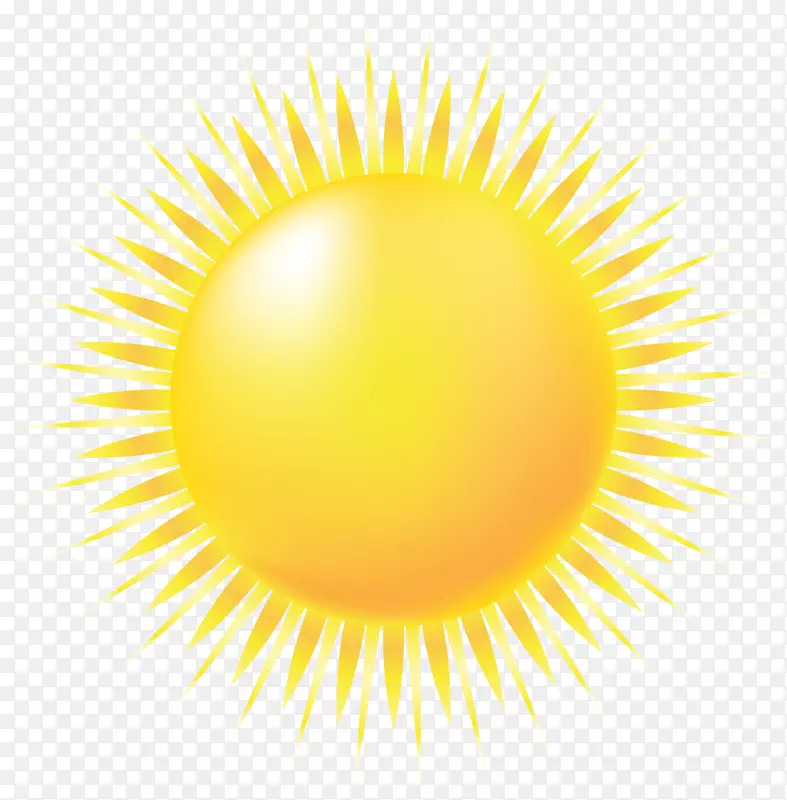 黄色圆圈图案-太阳PNG大透明剪贴画图像