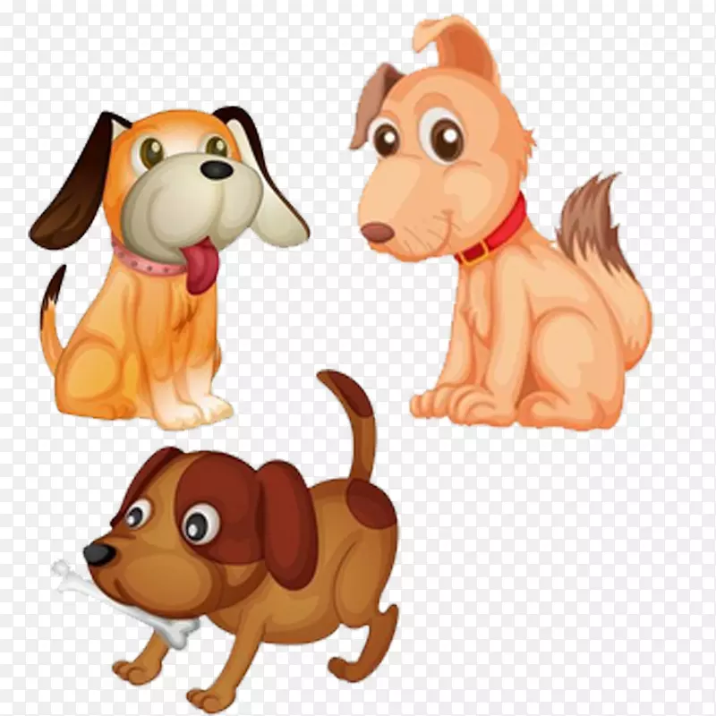 动物剪贴画-卡通小狗