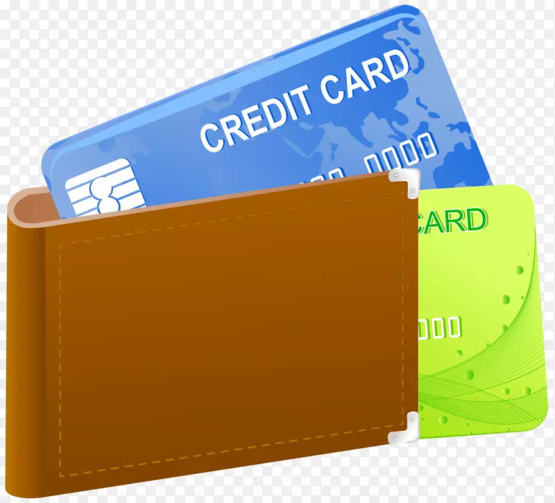 信用卡借记卡钱夹艺术-带信用卡的钱包