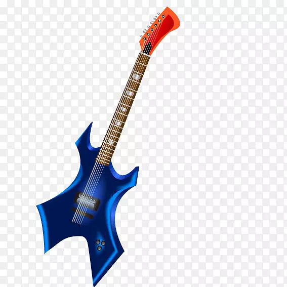 电吉他乐器弦乐器蓝色吉他