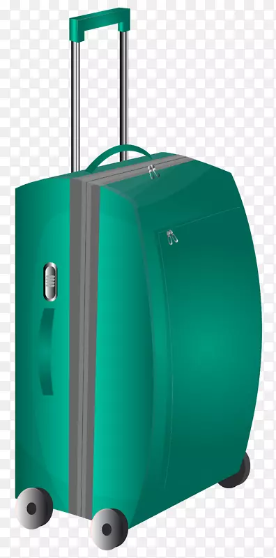 手提箱旅行袋夹艺术-绿色手推车旅行袋