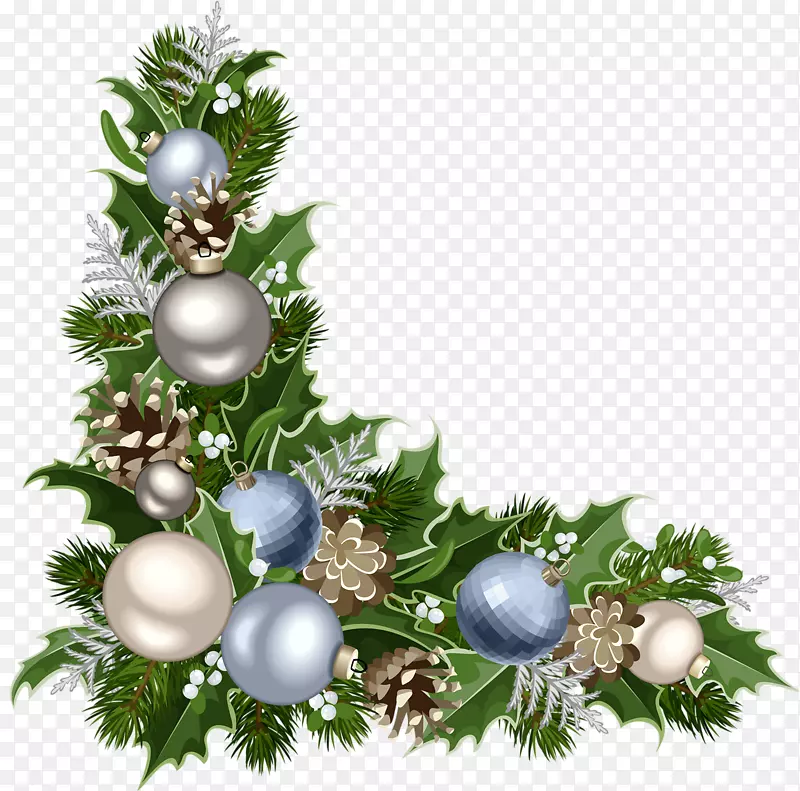 圣诞装饰品圣诞树-圣诞边框