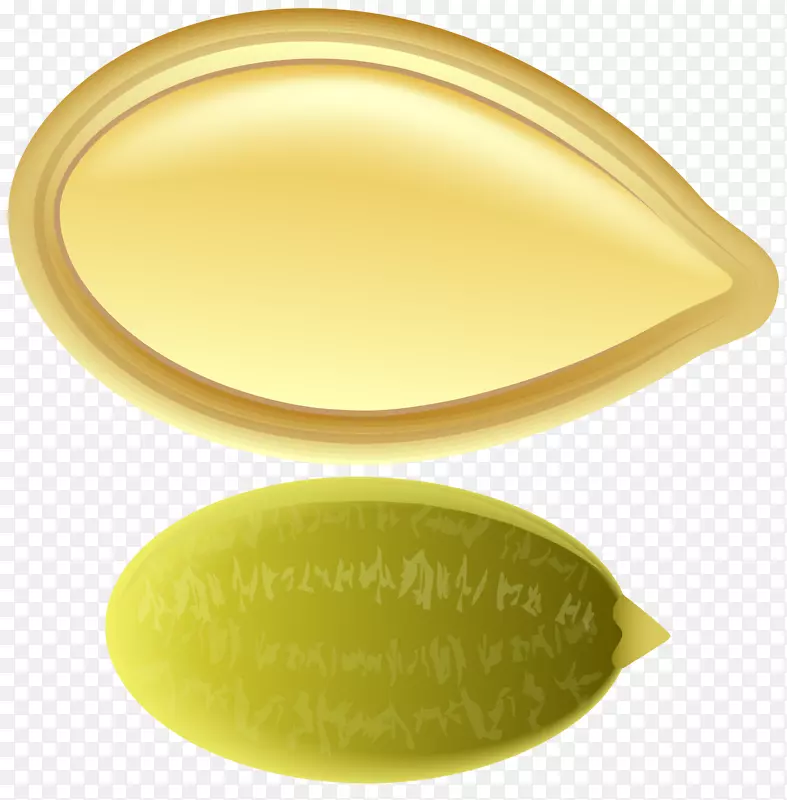 产品黄色椭圆形设计-南瓜籽PNG剪贴画
