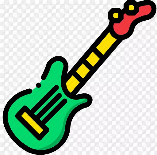 电吉他可伸缩图形图标卡通吉他