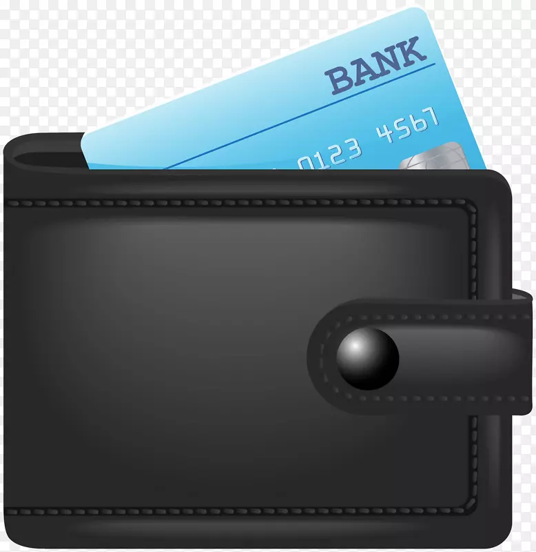 信用卡剪贴画-带有信用卡PNG剪贴画图像的钱包