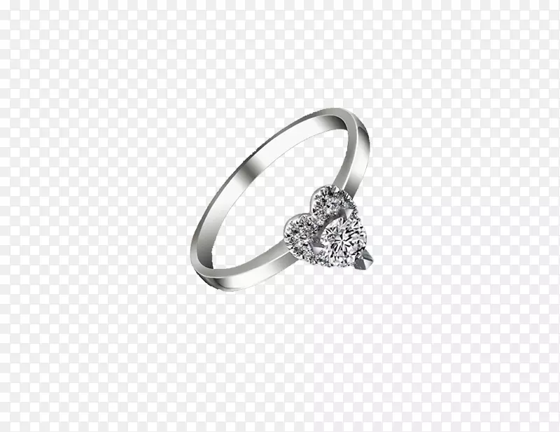 戒指身穿珠宝钻石结婚典礼供应-钻石心宠物年