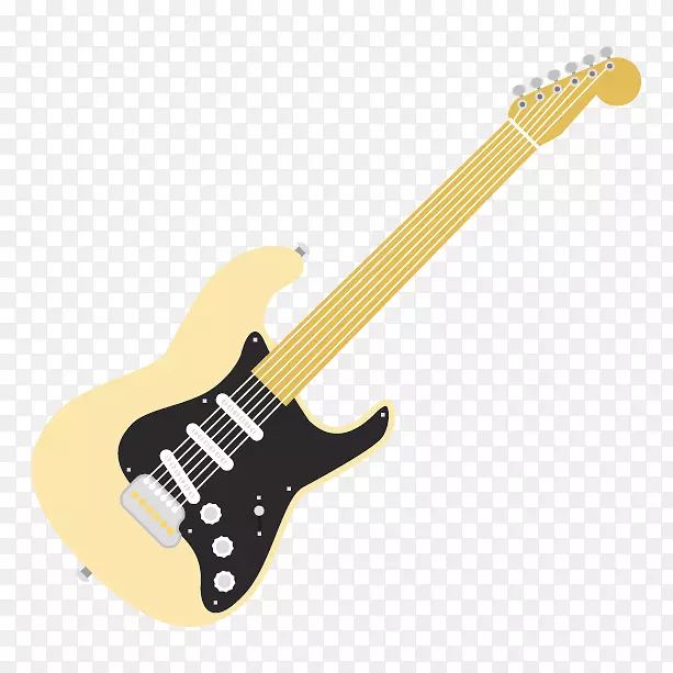 电吉他低音吉他乐器挡泥板连铸机卡通电吉他