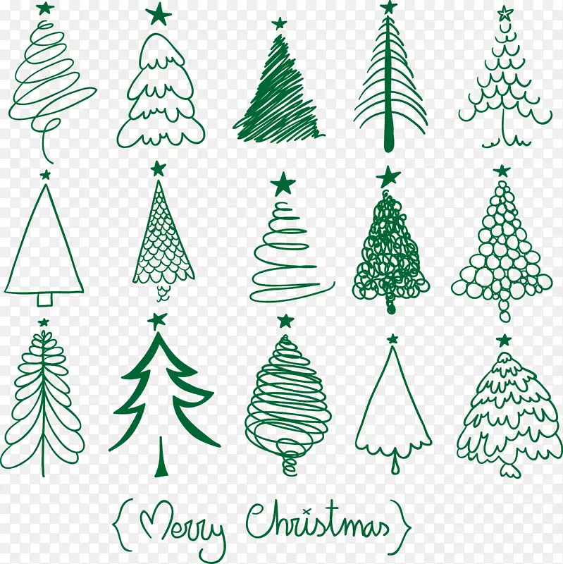 圣诞树画圣诞节和节日圣诞装饰品.圣诞树设计.图