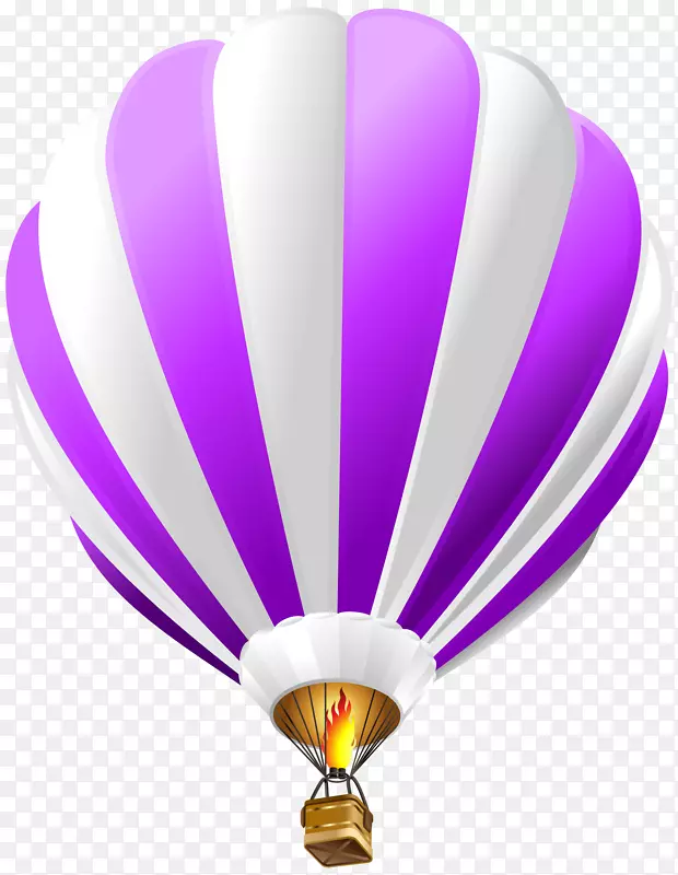 热气球纸蓝色夹子艺术-热气球紫色透明PNG剪贴画图像