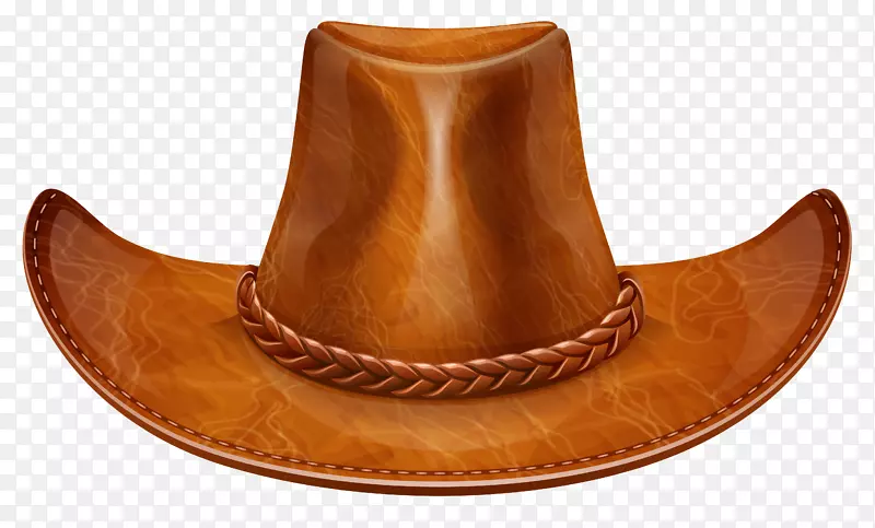 牛仔帽夹艺术-棕色牛仔帽