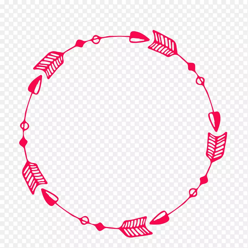 Adobe插画箭头-粉红色箭头装饰框架