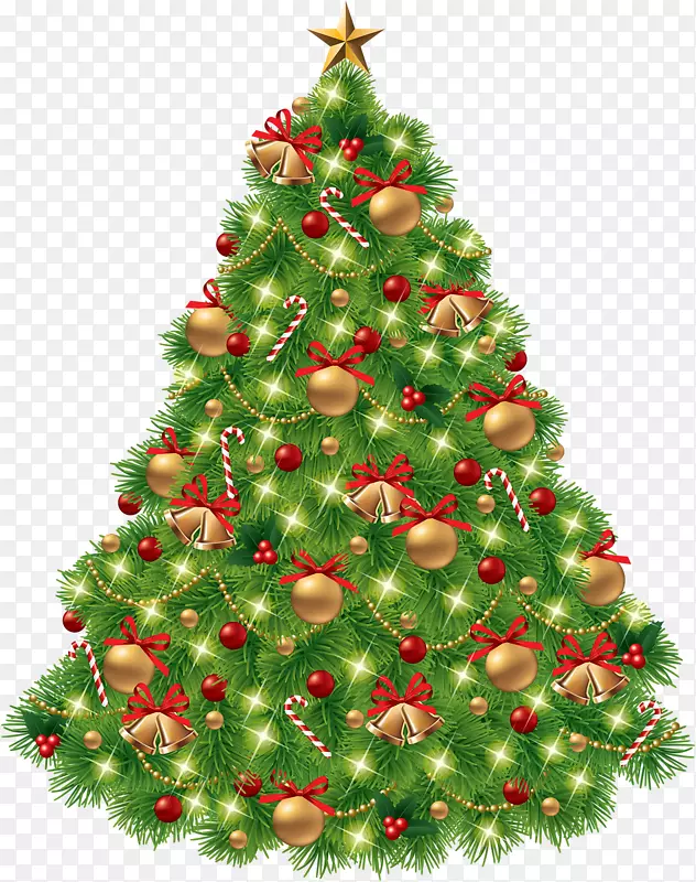 圣诞树剪贴画-美丽的圣诞树