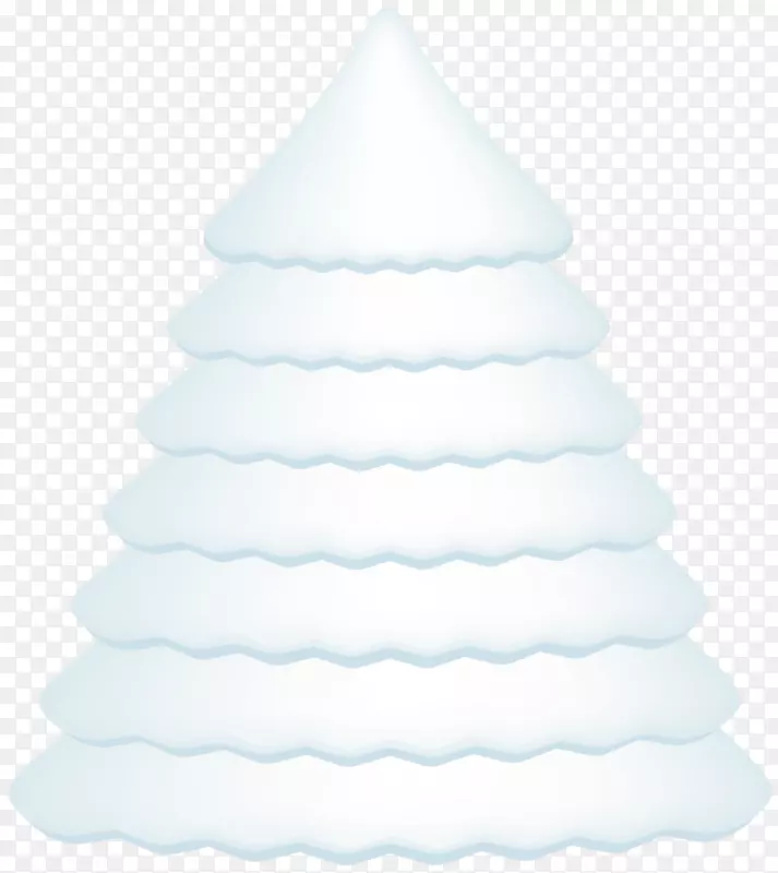 白色圣诞树圣诞日设计-雪松树透明PNG剪贴画图像