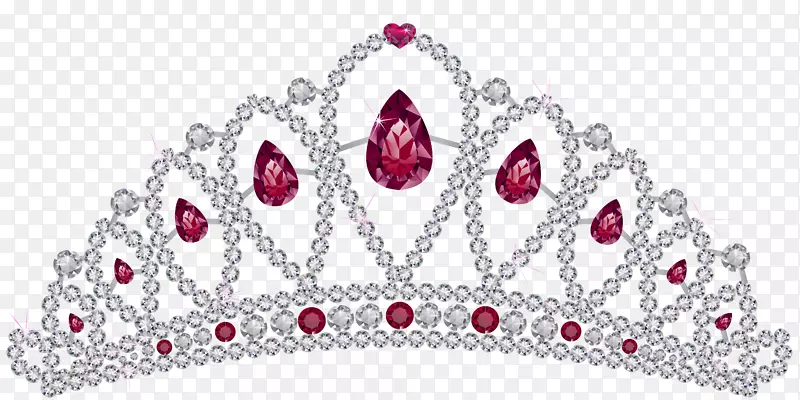 钻石冠-镶有红宝石的钻石冠
