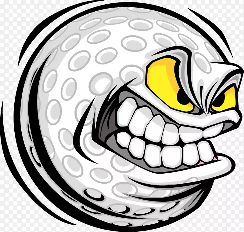 高尔夫球标志剪辑艺术-愤怒的人