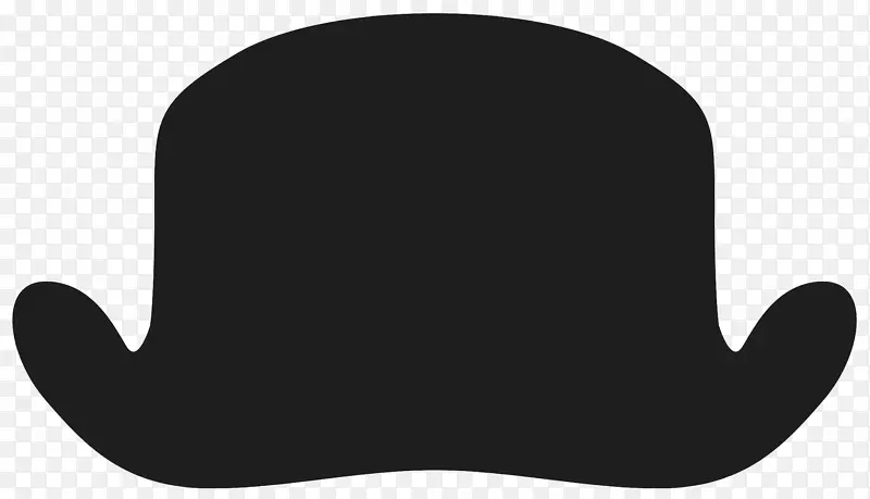 黑白相间的帽子-移动保龄球帽PNG剪贴画