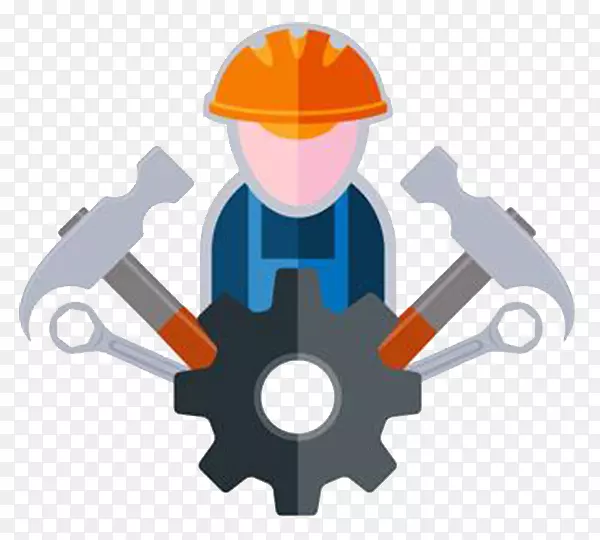建筑工人建筑工程锤-建筑商和图标标志01