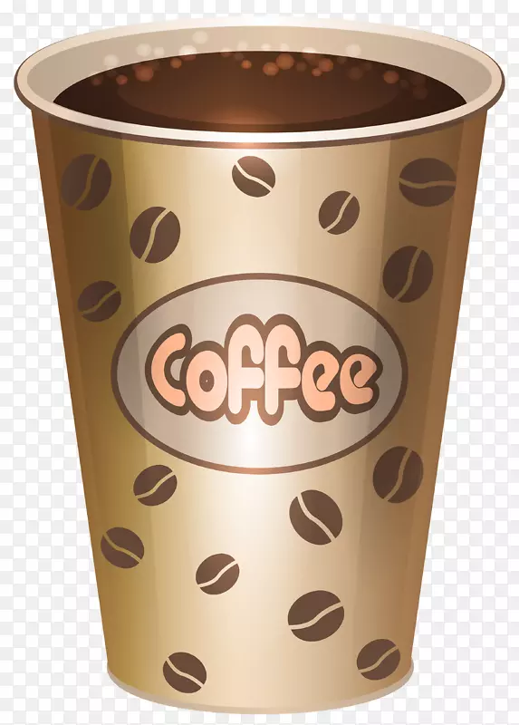 咖啡杯冰淇淋夹艺术-咖啡杯PNG剪贴画