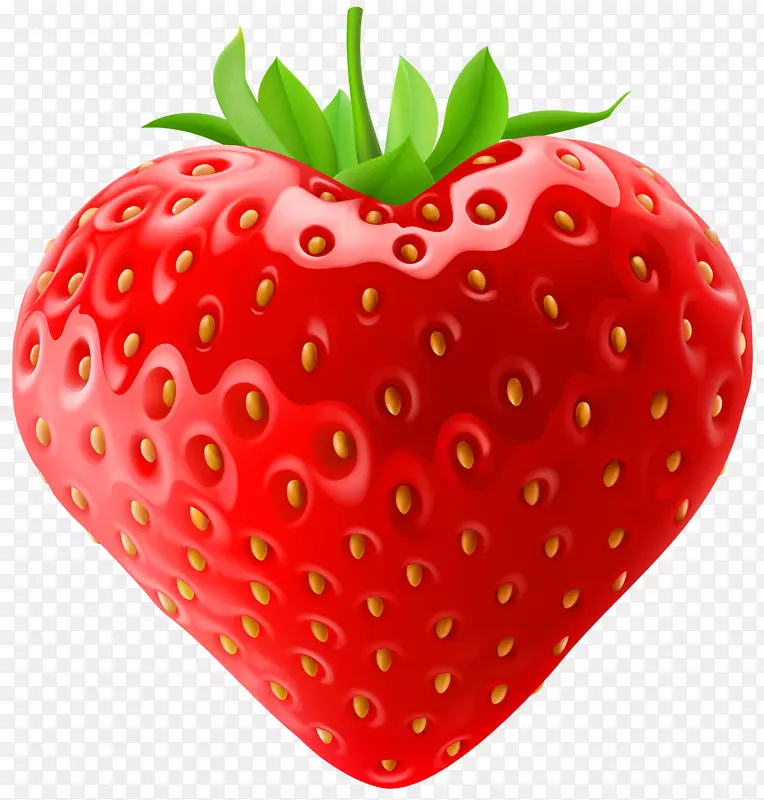 草莓奶心-草莓PNG剪贴画