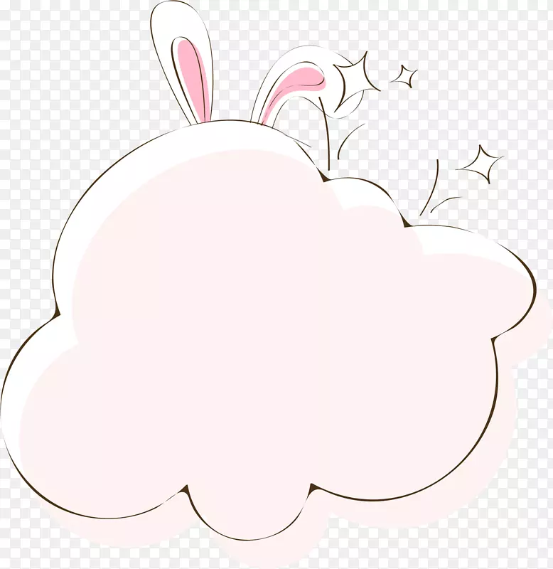 兔土坯插画艺术-可爱的边框