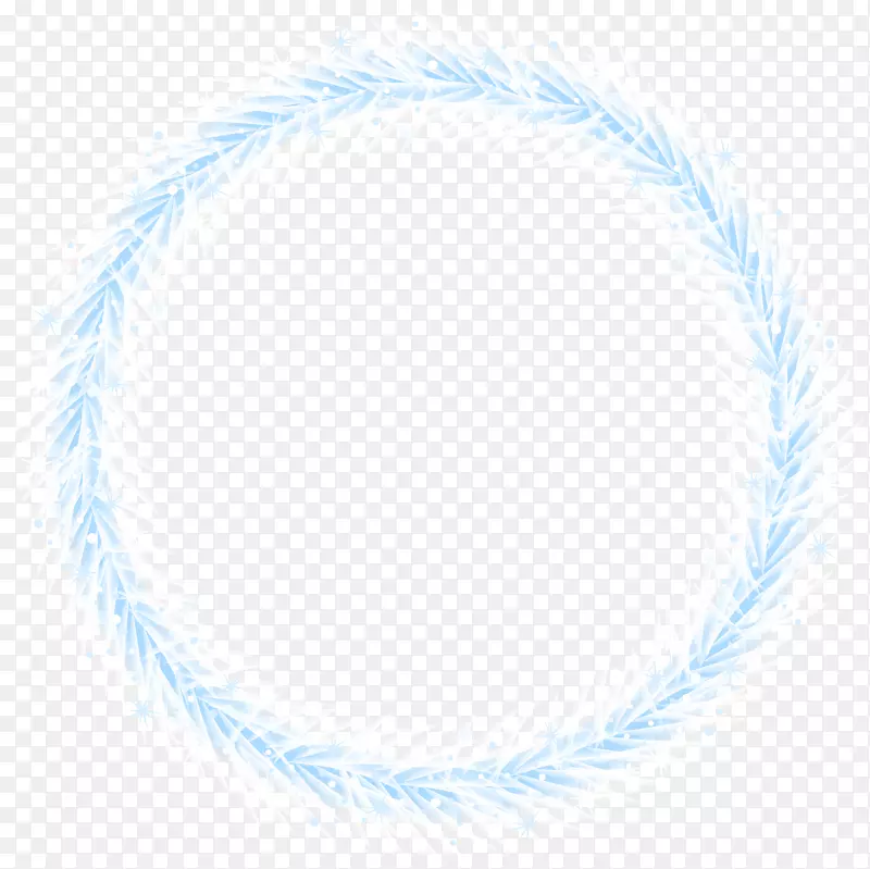 蓝色圆形产品字体图案-冬季边框透明剪贴画图像