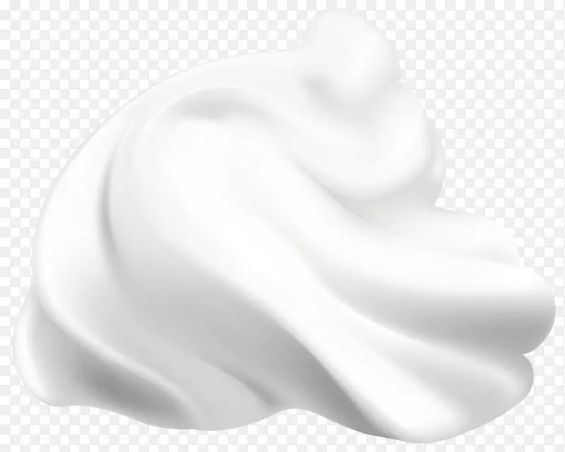 黑白产品-酸奶油PNG剪贴画