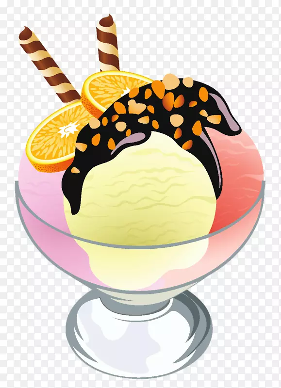 冰淇淋锥形圣代剪贴画冰淇淋圣代透明图片