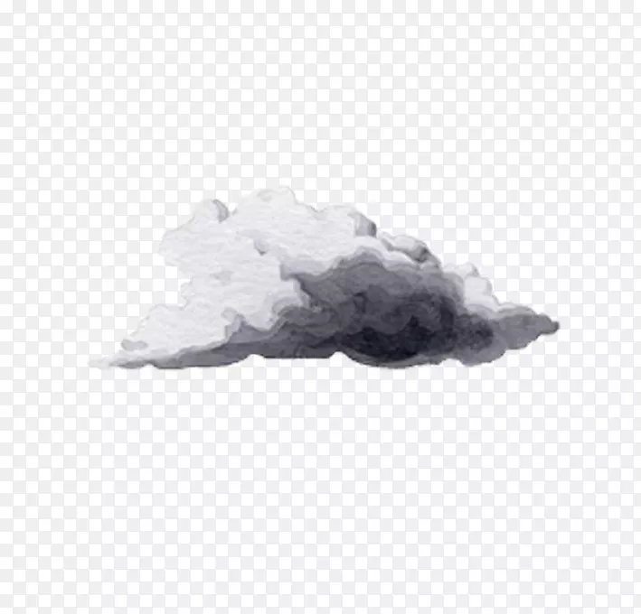 艺术绘画插画-一朵漂浮在天空中的云彩