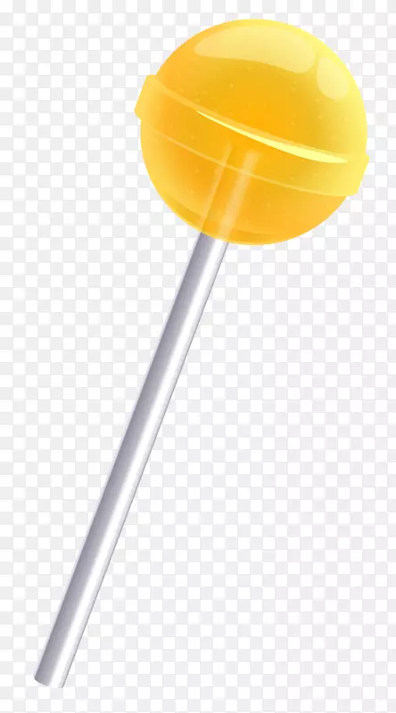 汤匙黄色设计产品-黄色棒棒糖PNG剪贴画