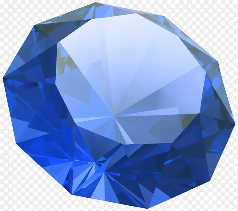 蓝宝石钻石夹艺术-蓝宝石PNG