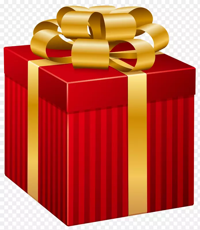 圣诞老人圣诞礼物回形针艺术-红色条纹礼盒