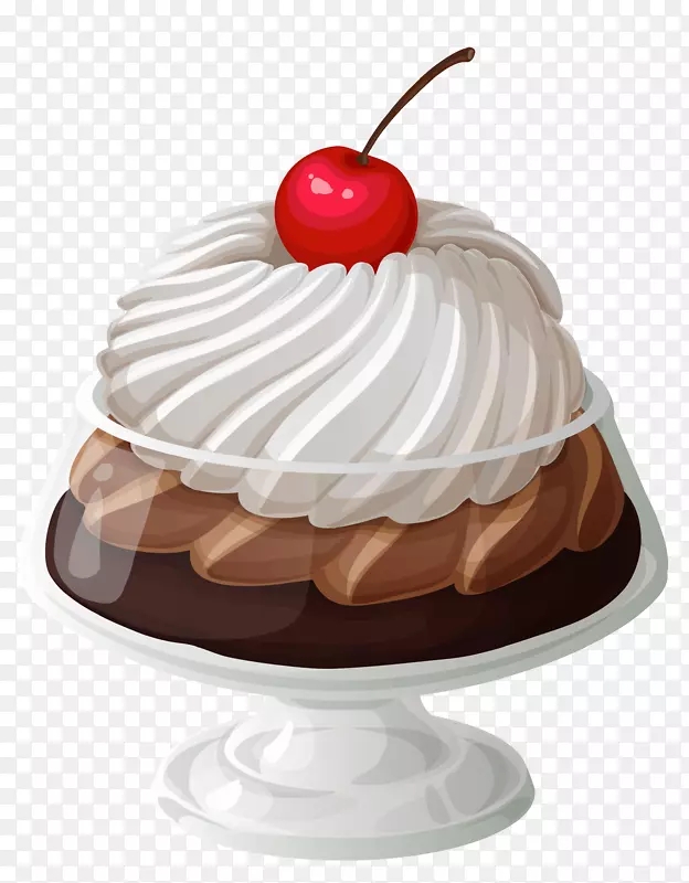 巧克力冰淇淋圣代冰淇淋圆锥体巧克力冰淇淋圣代透明PNG图片
