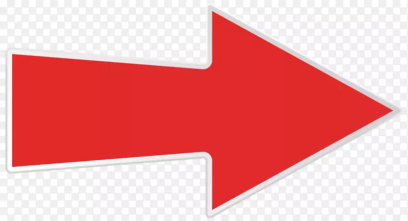徽标线角牌-红色右箭头透明PNG剪贴画图像