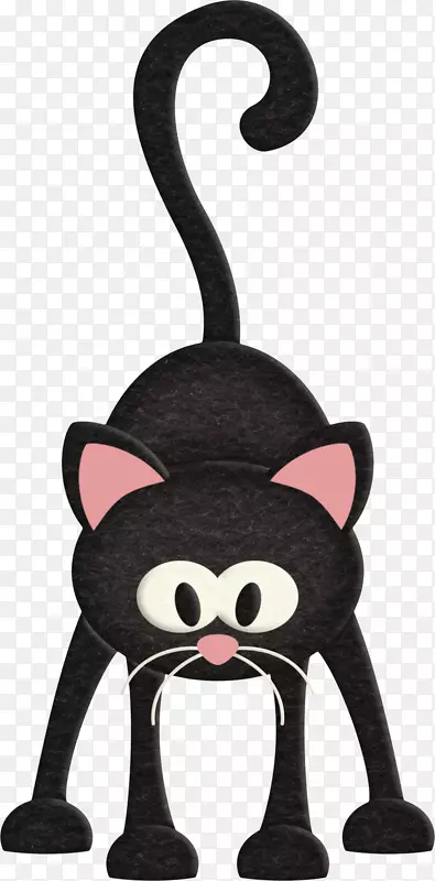 黑猫万圣节巫术剪贴画-猫