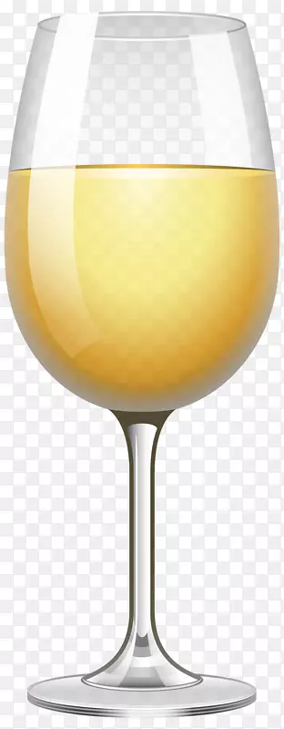 白葡萄酒红酒鸡尾酒香槟-白葡萄酒杯透明PNG剪辑艺术形象