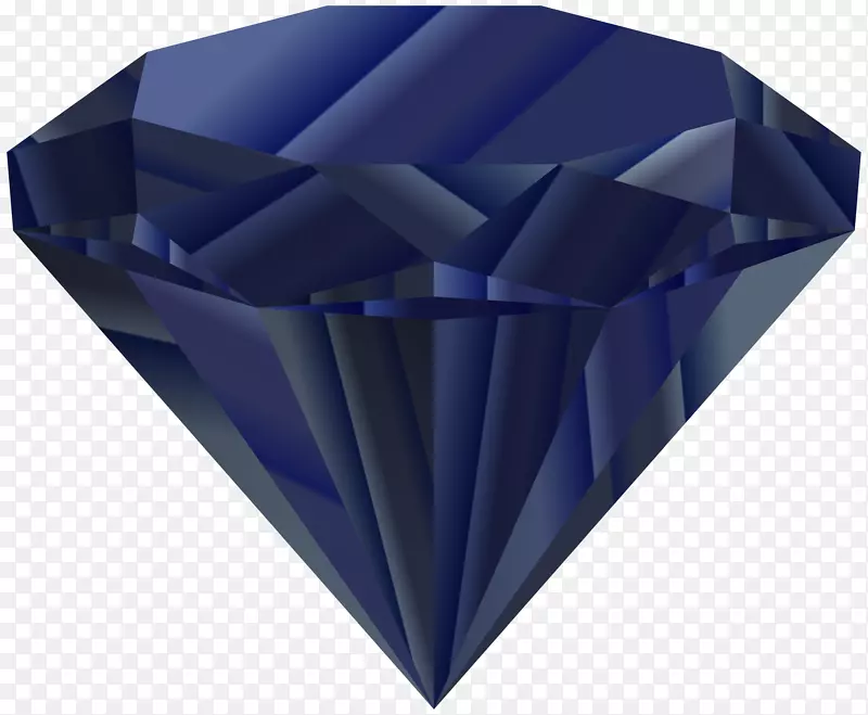 蓝色钻石宝石首饰服装-深蓝色钻石PNG剪贴画图像