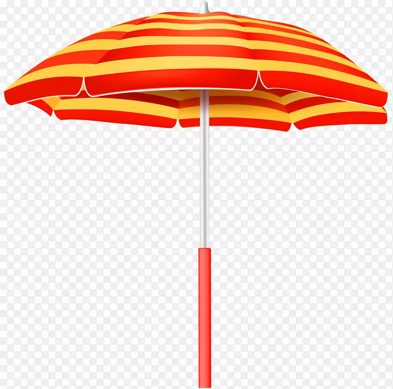 雨伞剪贴画-条纹沙滩伞PNG剪贴画图像