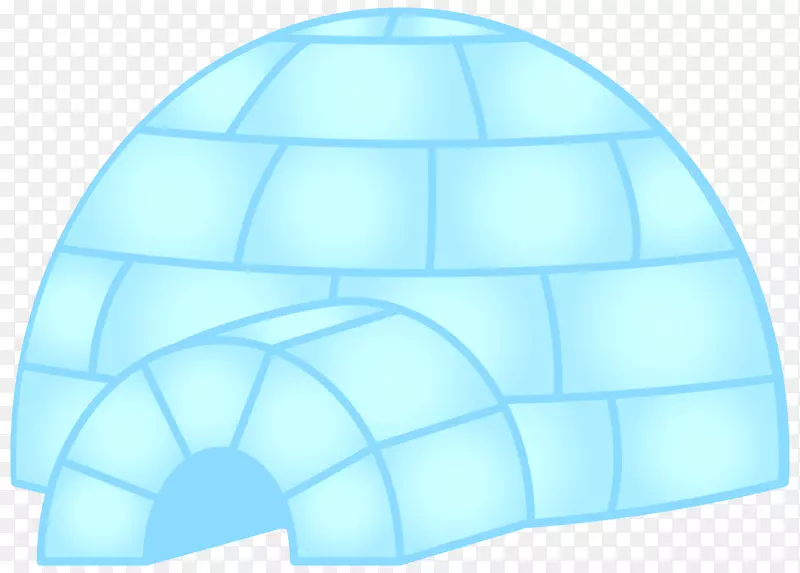 球体蓝色设计产品-冰屋-PNG剪贴画