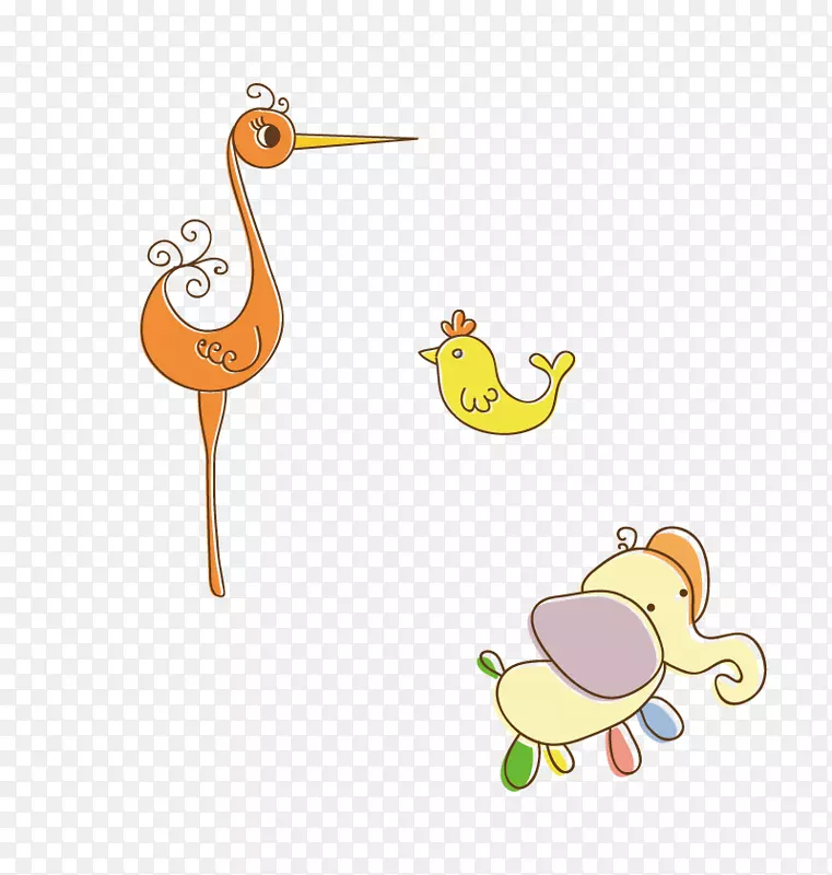 水鸟鸭鹅天鹅-媒介儿童玩具