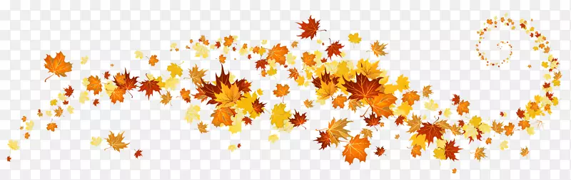秋叶彩色剪贴画-秋叶装饰