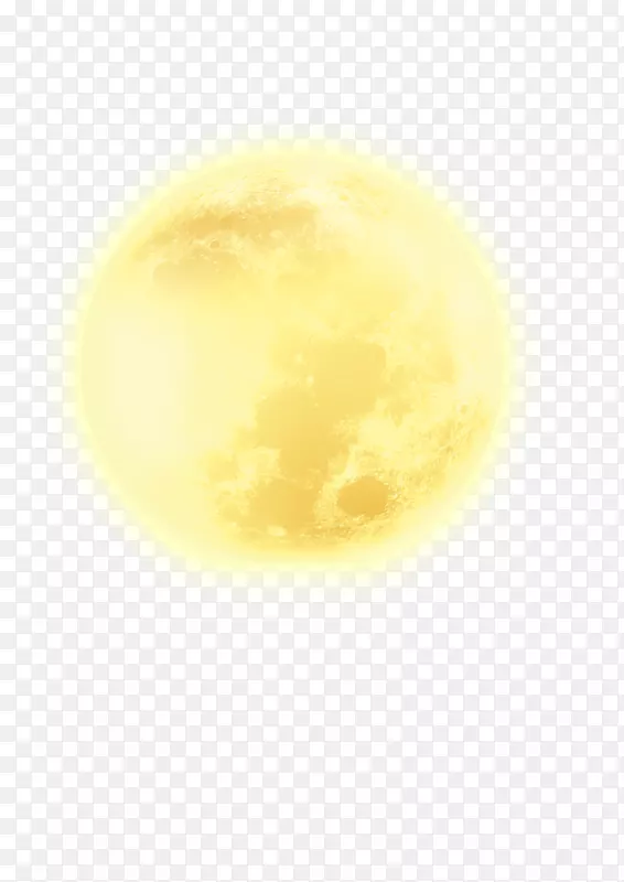 黄色圆月满月