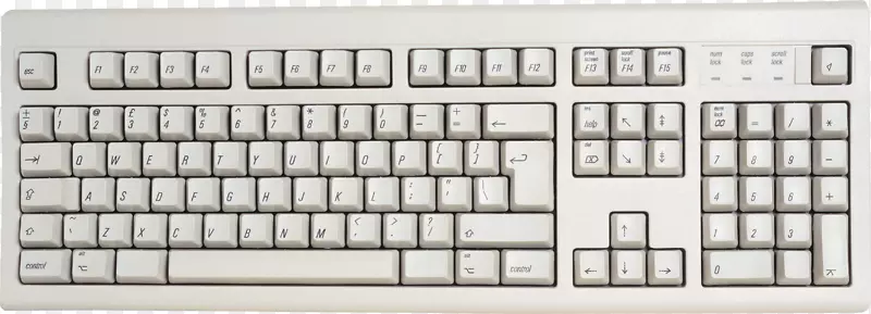 电脑键盘电脑鼠标键盘布局-白色键盘png图像