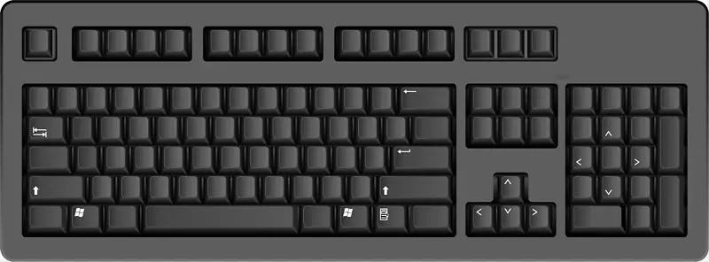 电脑键盘-黑色电脑键盘png图像