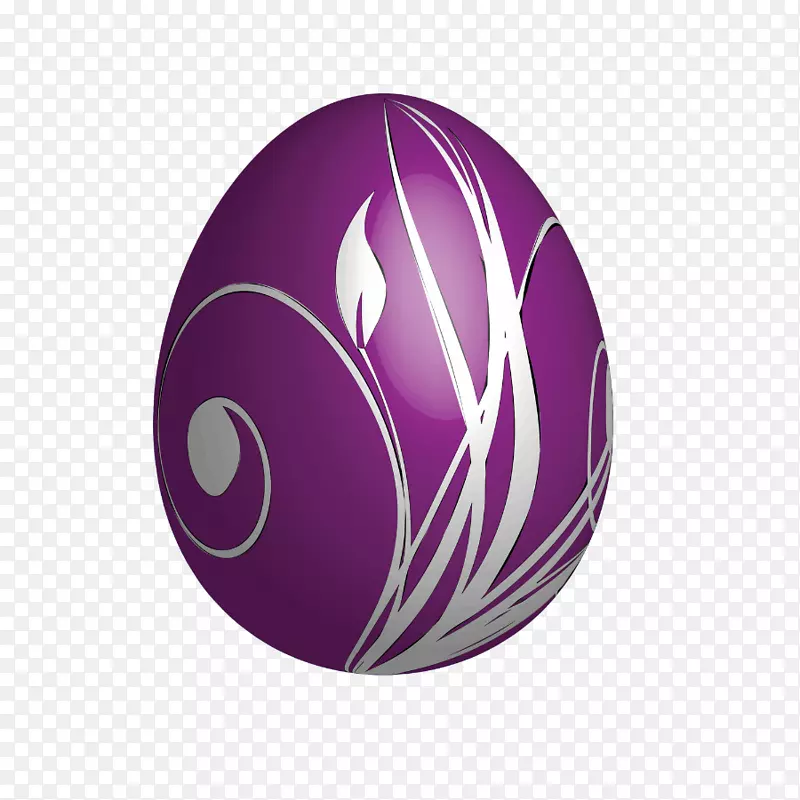 复活节彩蛋剪贴画-大紫色复活节彩蛋