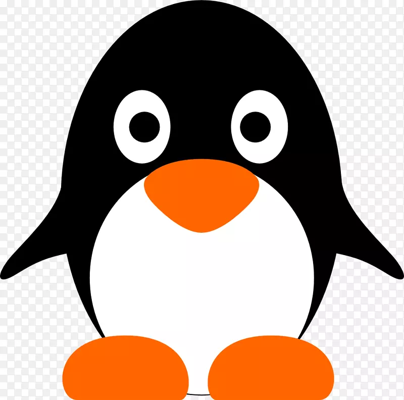 企鹅笑脸剪贴画-Linux徽标PNG