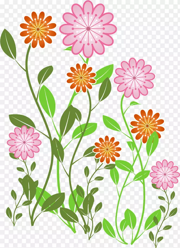 花卉剪贴画手绘花卉图