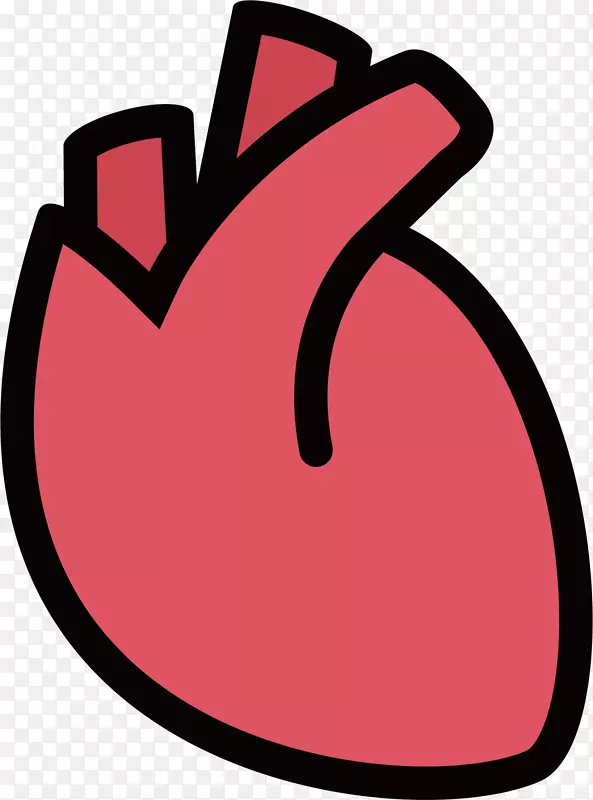 心脏可伸缩图形图标-红色心脏