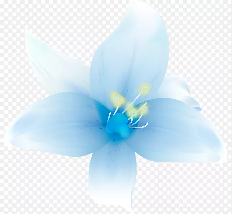 花瓣蓝花图形壁纸-大白百合壁纸