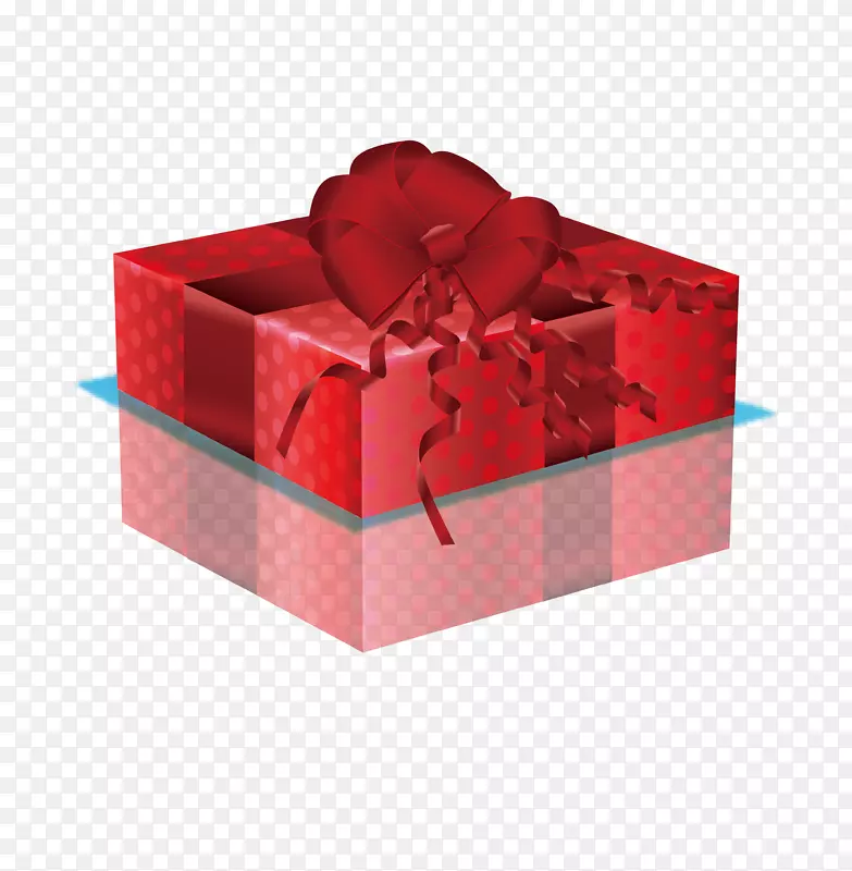 礼品纸-精美的红色礼品盒